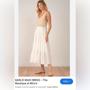 EUC Elan Crochet and Linen Maxi Dress